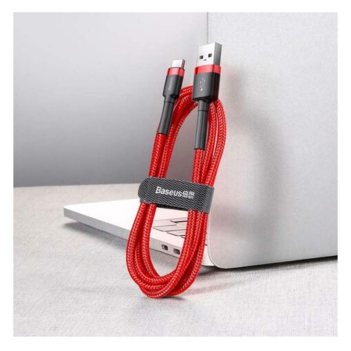 BASEUS Cable USB-A – Type-C, 2m, 2A, Cafule, CATKLF-C09 red DATA CABLES DATA CABLES 6