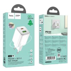HOCO N41 charger USB A + Type C PD QC 3A 20W white ΑΞΕΣΟΥΑΡ - 2