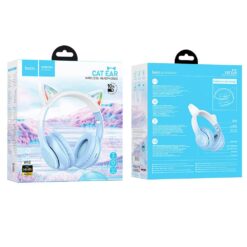 HOCO W42 wireless bluetooth headphones Cat Ear crystal blue Ακουστικά Κεφαλής - 2