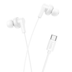 Hoco M114 wired earphones Type-C with microphone white HANDS FREE ΑΚΟΥΣΤΙΚΑ HANDS FREE ΑΚΟΥΣΤΙΚΑ