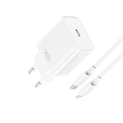XO wall charger CE15 PD 20W 1*USB-C + USB-C to Lightning cable white ΑΞΕΣΟΥΑΡ -