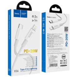 Hoco X56 Cable USB C to Lightning PD 3A 20W 1m white DATA CABLES DATA CABLES 2