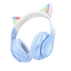 HOCO W42 wireless bluetooth headphones Cat Ear crystal blue Ακουστικά Κεφαλής -