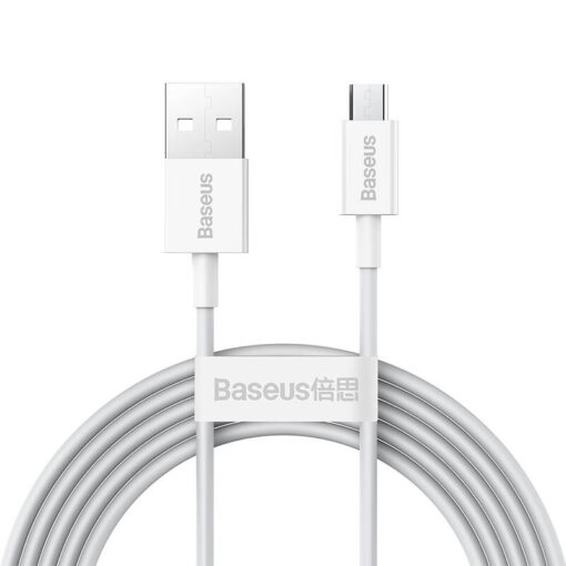 BASEUS Cable USB-A – Micro USB, 2m, 2A, Superior, CAMYS-A02 white DATA CABLES DATA CABLES 13