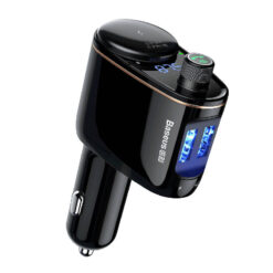 BASEUS MP3 Wireless FM Transmitter 12W, QC, 2.4A, 2xUSB-A, T typed Locomotive S-06, CCHC000001 black FM TRANSMITTERS FM TRANSMITTERS