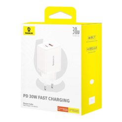 BASEUS 220V 30W, USB-A + USB-C, Cube Pro white – P10111404213-00 ΑΞΕΣΟΥΑΡ - 2