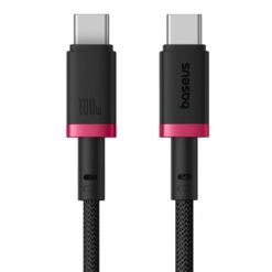 BASEUS Cable Type-C – Type-C, 1m, 100W, Dura Series black+red – P10377803U01-01 DATA CABLES DATA CABLES