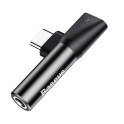 BASEUS Adapter Type-C to 3.5mm + USB-C, CATL41-01 /black/ ADAPTERS ADAPTERS