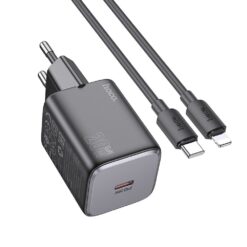 HOCO N40 wall charger Type C +cable Type C to Lightning QC PD 20W black ΑΞΕΣΟΥΑΡ -