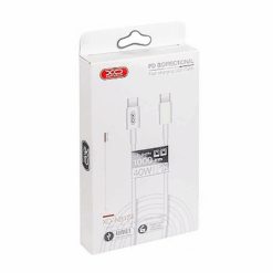 XO Cable Type-C to Type-C, 1m, 40W, 2A, NB124 white DATA CABLES DATA CABLES 2