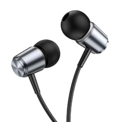Hoco M108 wired earphones 3,5mm Jack with microphone metal black gray HANDS FREE ΑΚΟΥΣΤΙΚΑ HANDS FREE ΑΚΟΥΣΤΙΚΑ