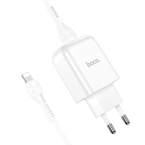 <b>Modern wall charger with detachable cable. It allows for quick and safe charging of devices.</b>