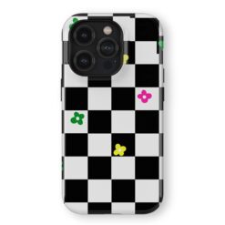 Θήκη iPhone για Όλα τα μοντέλα 3D Design Με Σχέδιο Checkerboard Flower (Κωδ:1168) B2B B2B 2