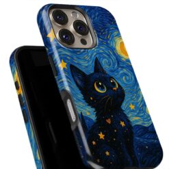 Θήκη Samsung για Όλα τα μοντέλα 3D Design Με Σχέδιο Kitty Starry Night (Κωδ:1177) B2B B2B