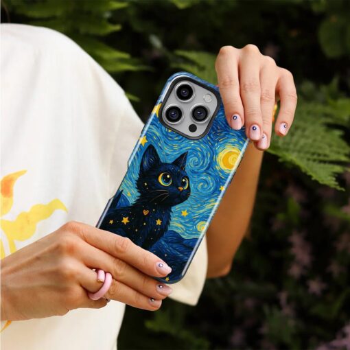 Θήκη Samsung για Όλα τα μοντέλα 3D Design Με Σχέδιο Kitty Starry Night (Κωδ:1177) B2B B2B 8