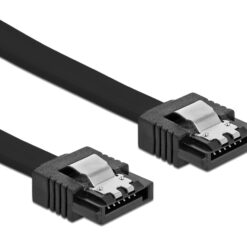 POWERTECH καλώδιο SATA III CAB-W050, 6 Gb/s, 0.50m, μαύρο Εσωτερικά PC SATA