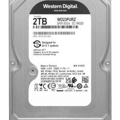 WD σκληρός δίσκος Purple Surveillance 3.5", 2TB, 64MB, 5400RPM, 6Gb/s, Factory Recertified Refurbished PC & Parts 2TB
